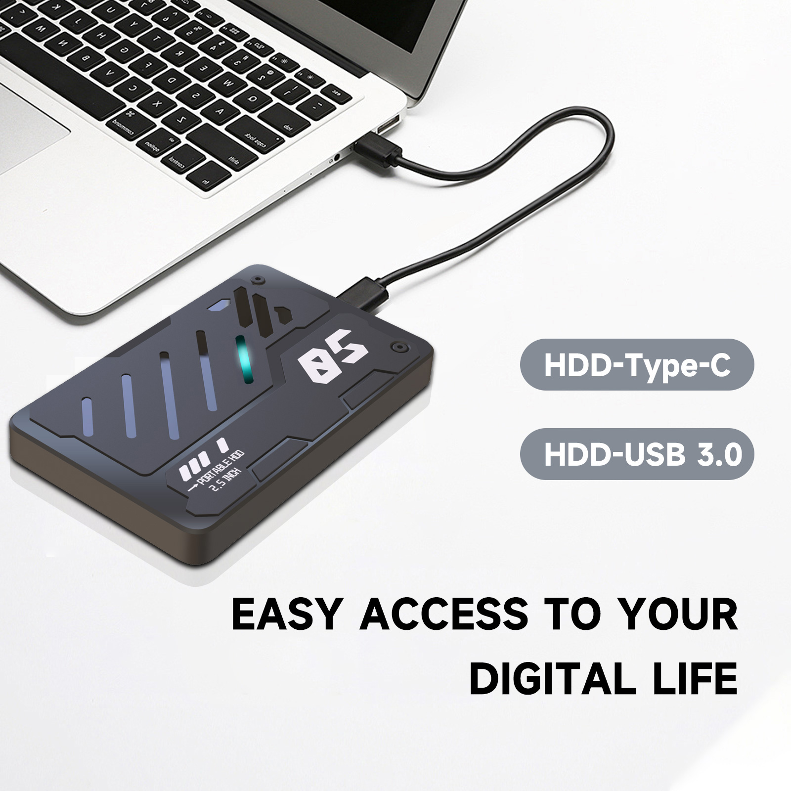 Laptop External Accessories - USB3.0 Type-C External Hard Drive 500GB