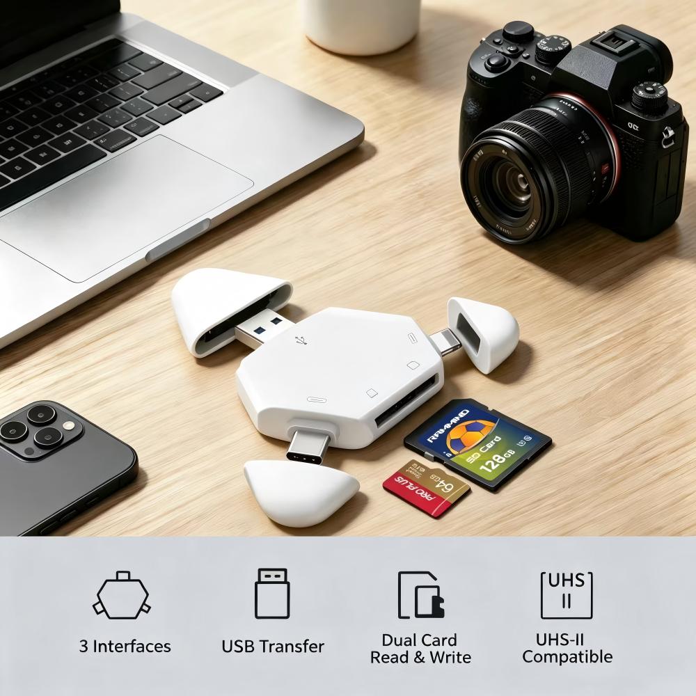 Laptop Accessories Distributor - 3 In 1 Memory Card Reader