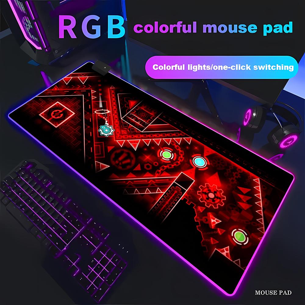Laptop Accessories Rgb - RGB E-sports Cool Mouse Pad Geometry