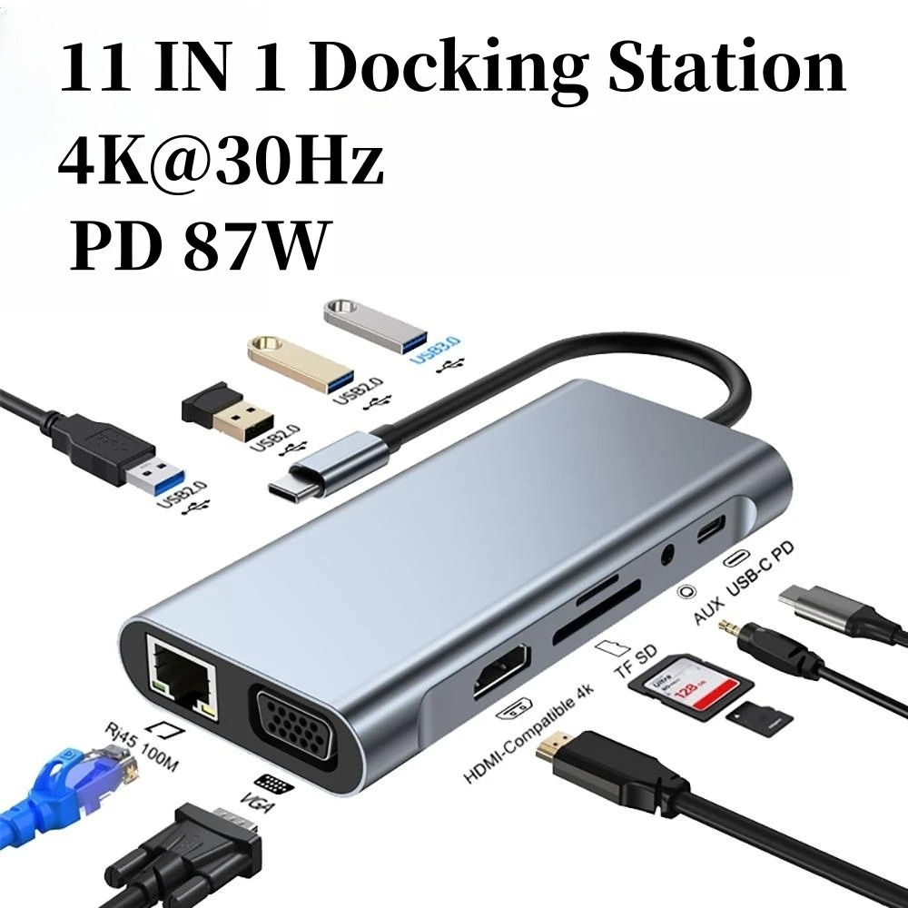 Usb C Docking Hub - 4/7/8/11in1 Docking Hub 4K USB extended