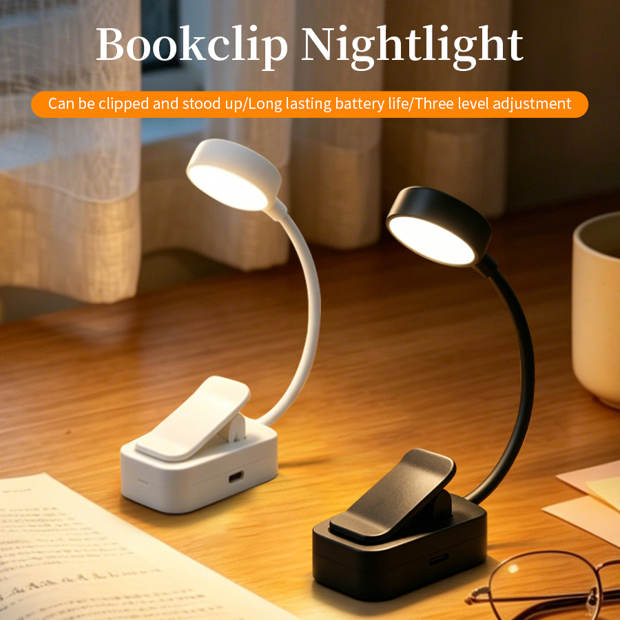 Laptop Accessories Light - LED Desk Lamp Rechargeable Clip-On Book
