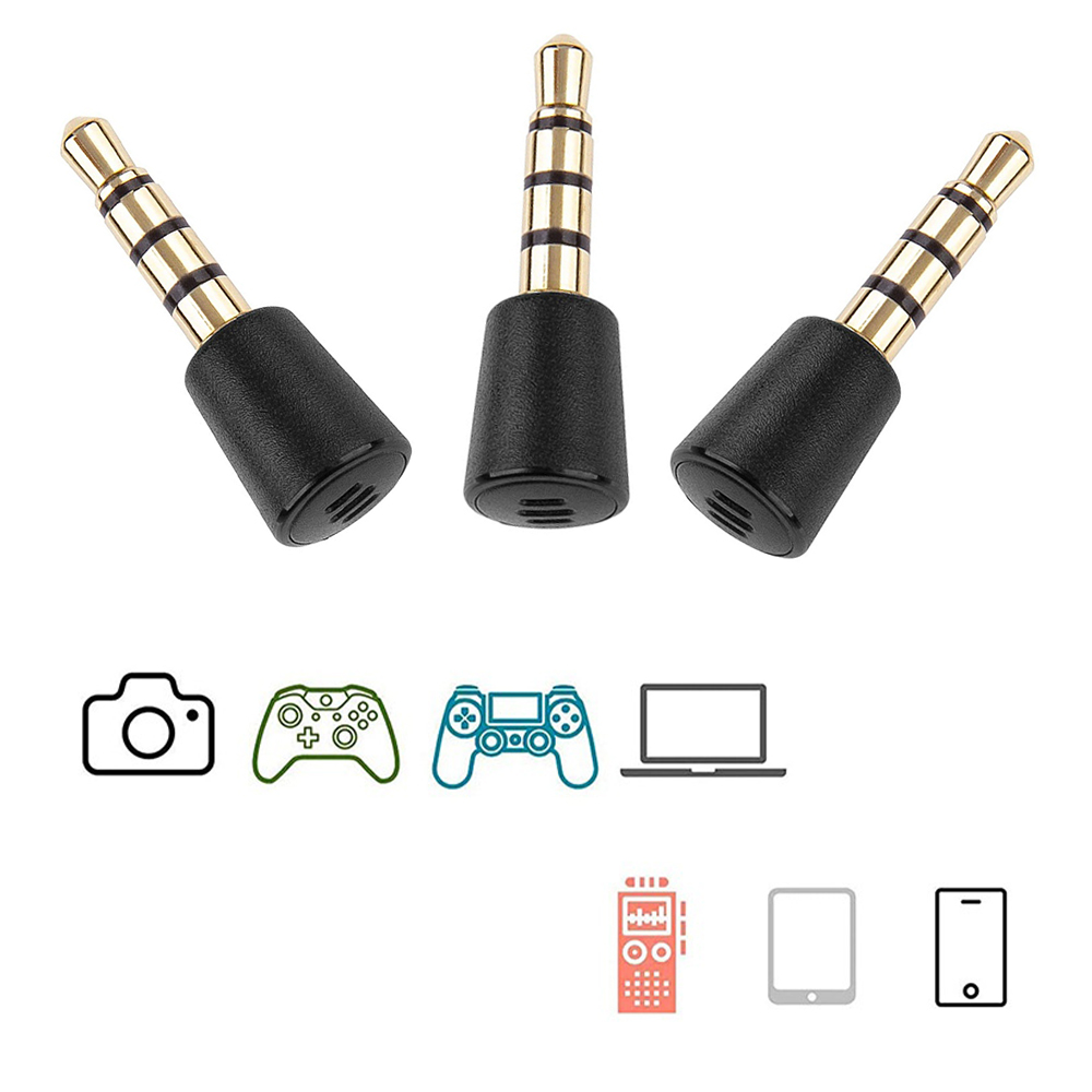 Laptop Accessories Headphones - 3PCS Microphone 3.5mm Audio Metal Plug