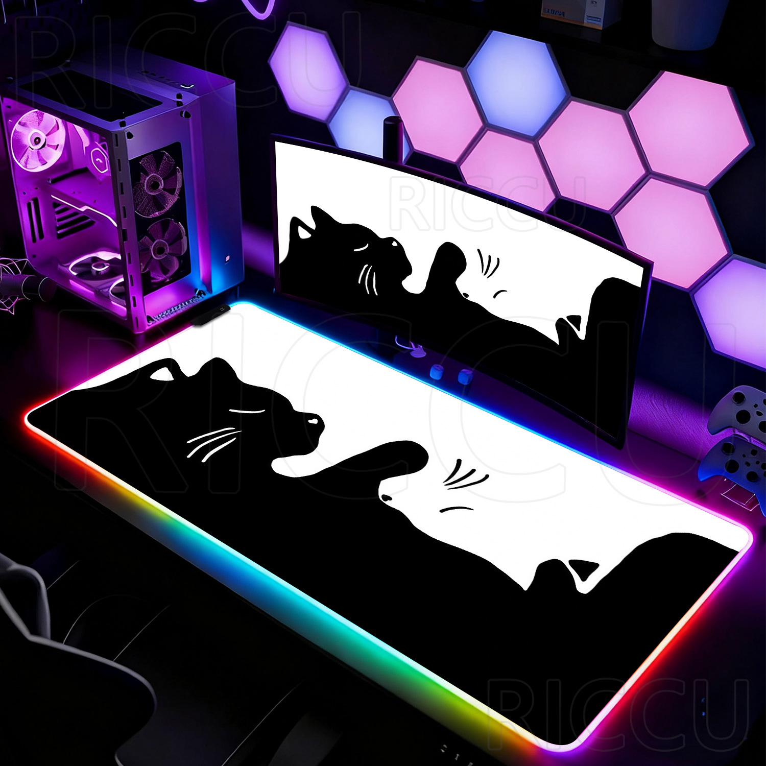 RGB HD Black and White Cat Cut - Laptop Accessories Rgb review and price