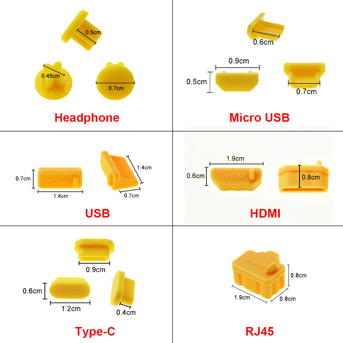 JCD 10pcs Silicone Type-C Micr - Laptop Accessories Protector review and price