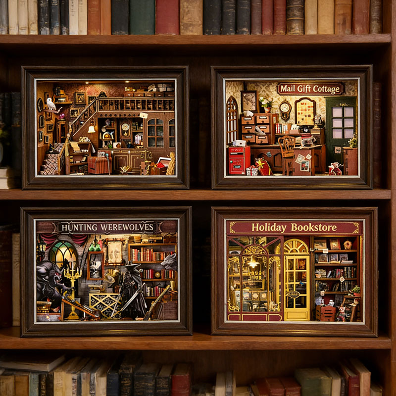 DIY 3D Wooden Book Nook Kit Mi - Laptop Accessories Light review and price