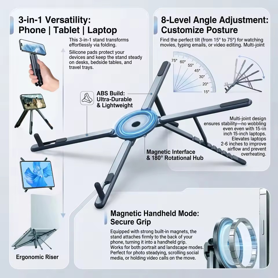 Portable Magnetic Phone Holder - Laptop Accessories For Office review and price