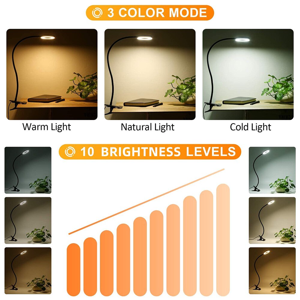 48 LEDs Desk Lamp Clip USB Boo - Laptop Accessories Light review and price