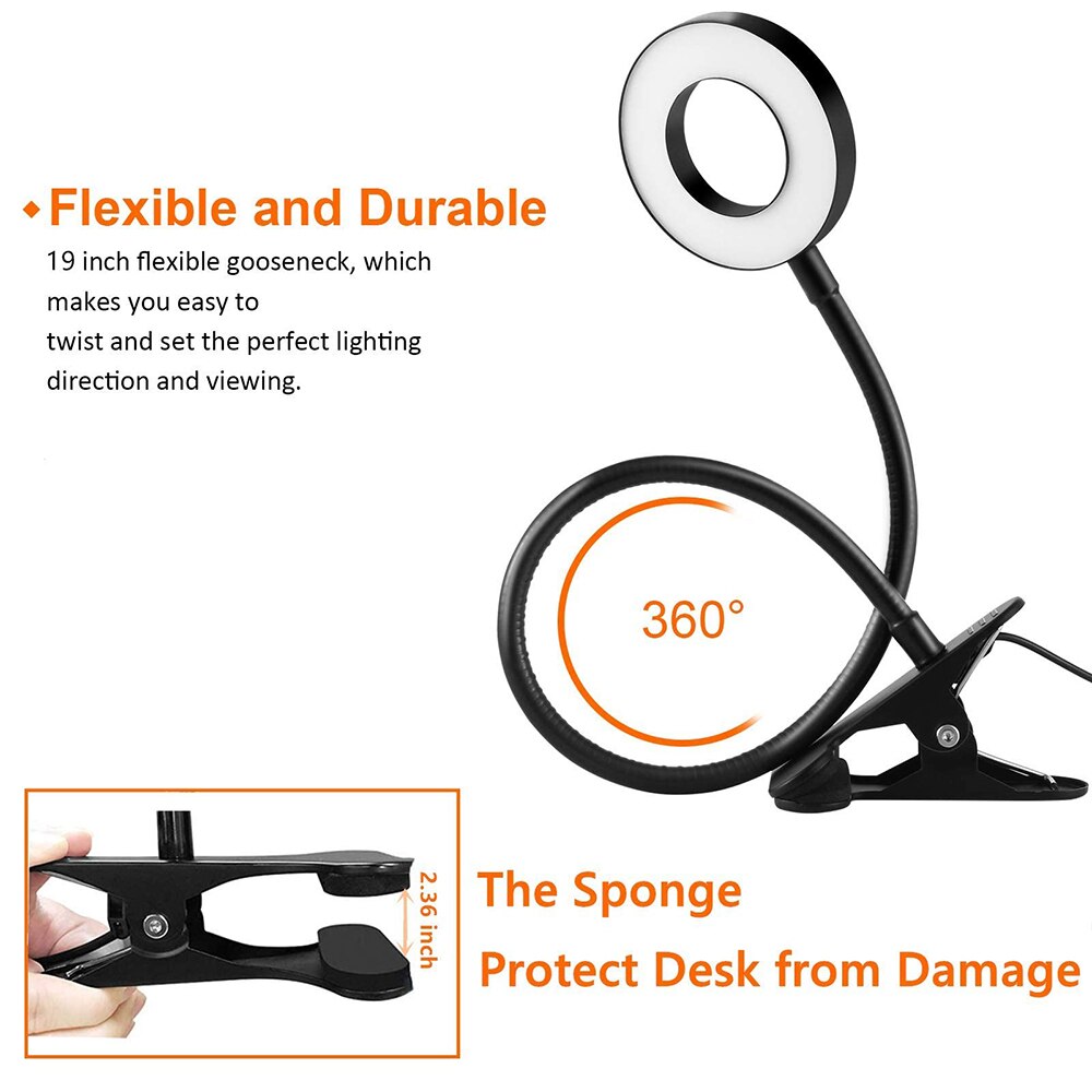 48 LEDs Desk Lamp Clip USB Boo - Laptop Accessories Light review and price