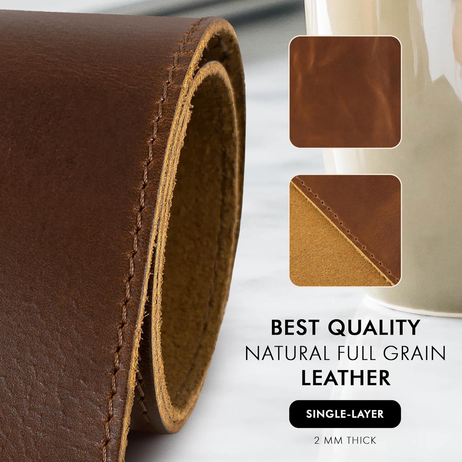 Real Leather Desk Mat, Large D - Laptop Accessories Protector review and price