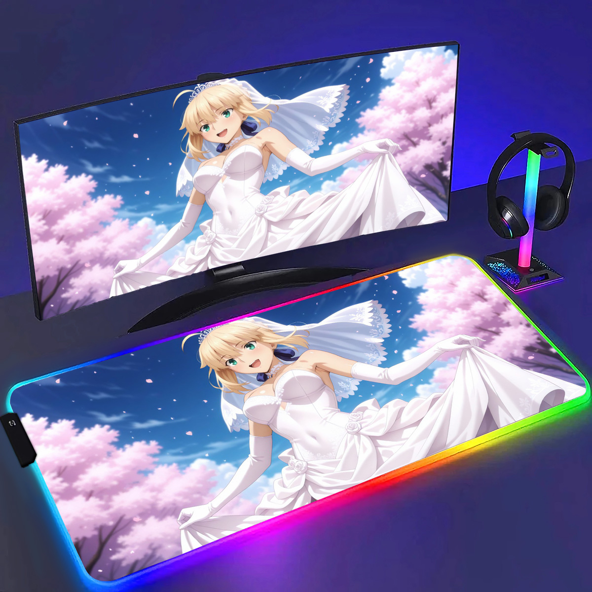 RGB Anime Fate Saber MousePad  - Laptop Accessories Rgb review and price