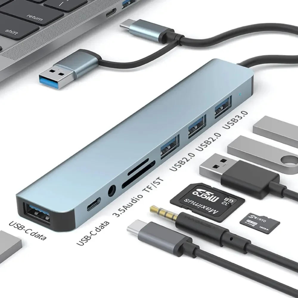 8 In 2 USB-C Hub With 3.0 SD/T - Usb C Docking Hub review and price