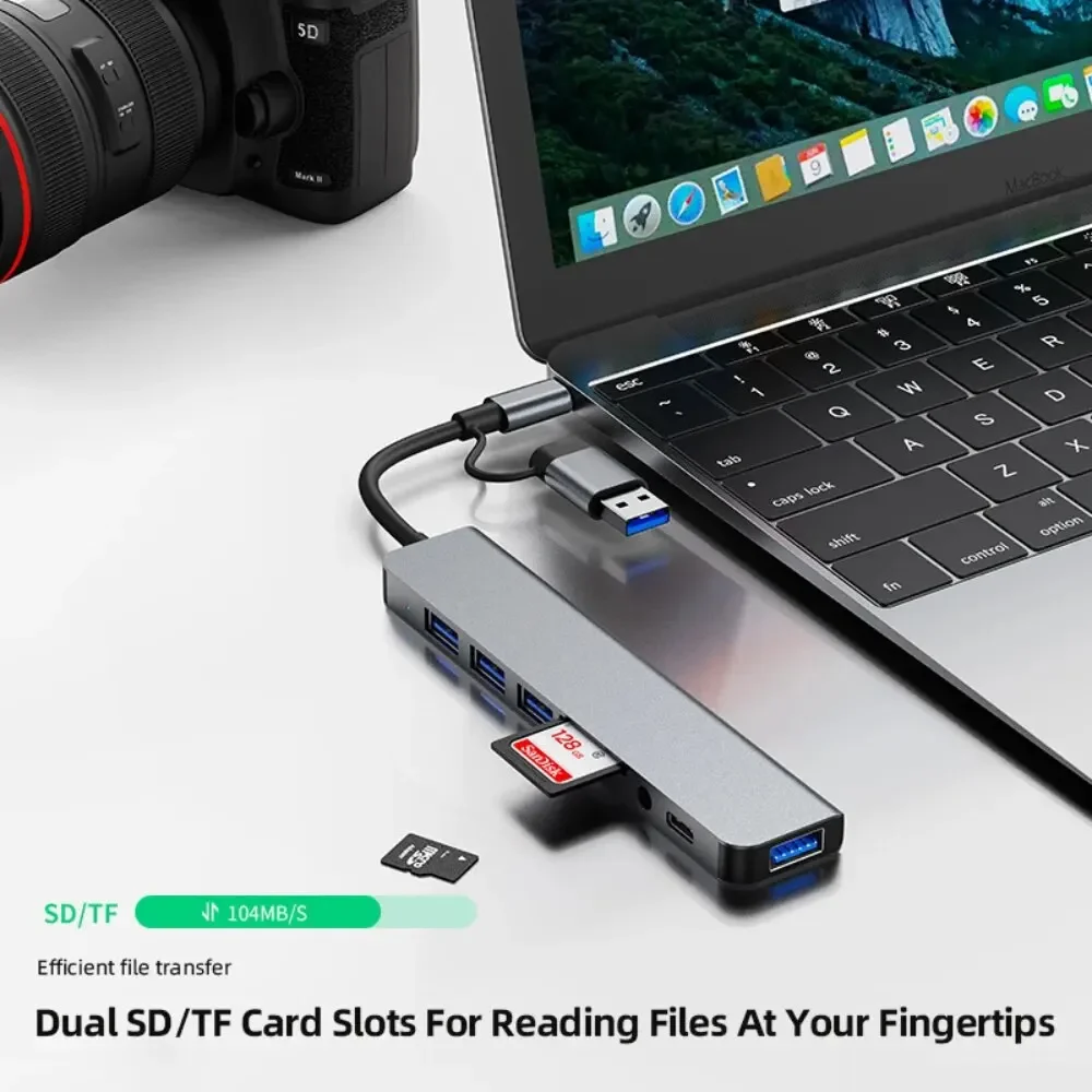 8 In 2 USB-C Hub With 3.0 SD/T - Usb C Docking Hub review and price