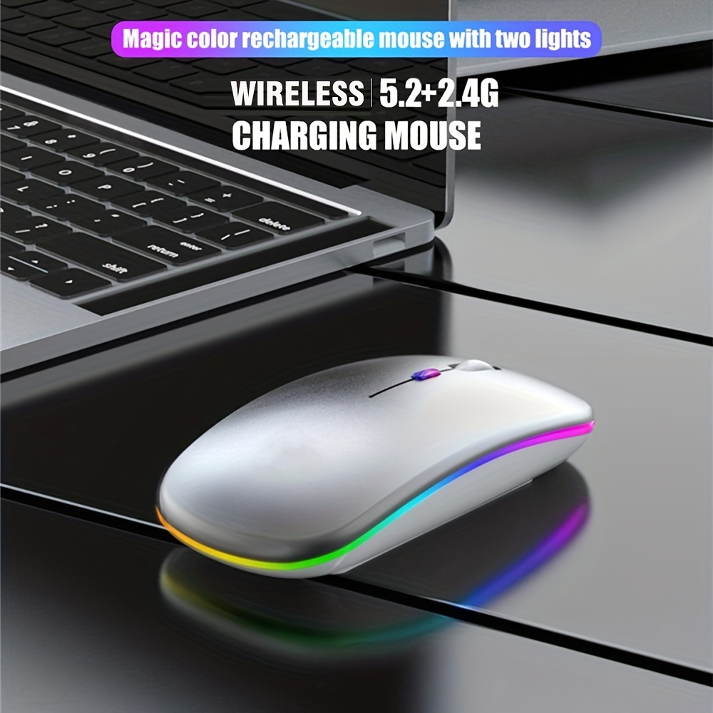 Wireless Mouse RGB Rechargeabl - Laptop External Accessories review and price