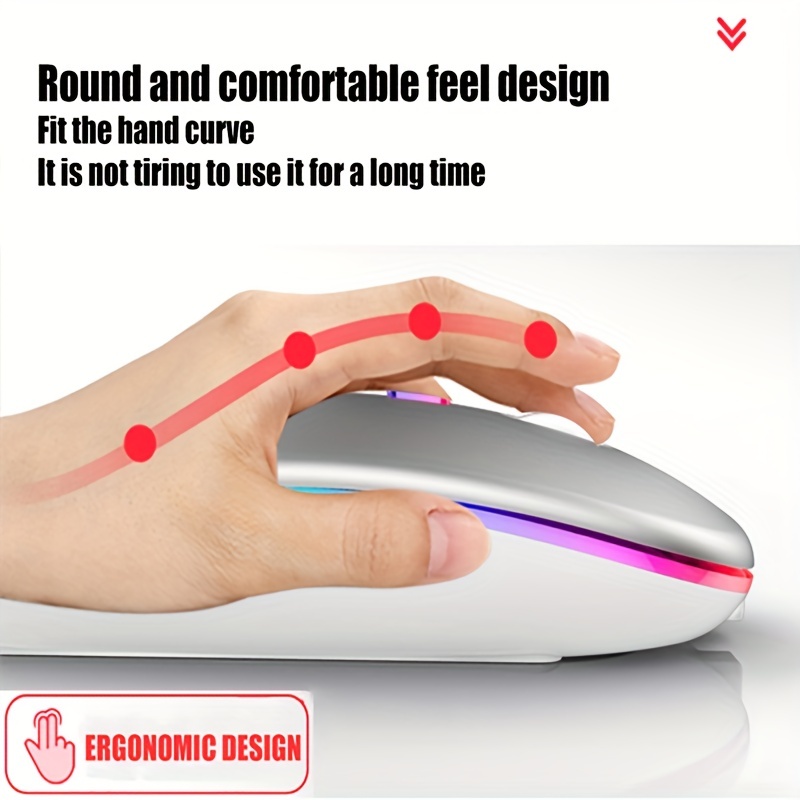 Wireless Mouse RGB Rechargeabl - Laptop External Accessories review and price