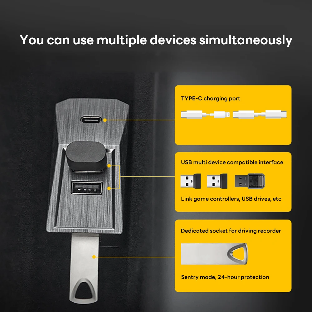 2026 Glovebox USB Hub For Tesl - Usb C Docking Hub review and price
